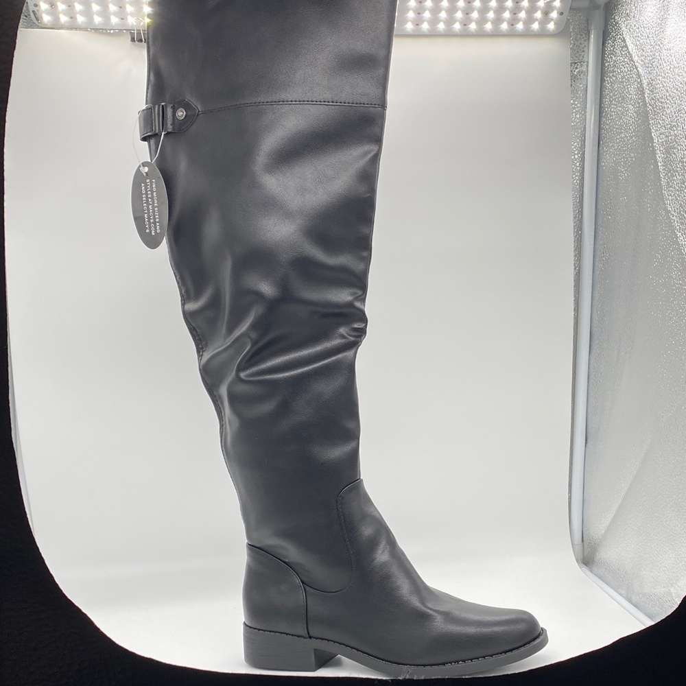 Sun +StoneWide Calf over the knees Allicce Black boots